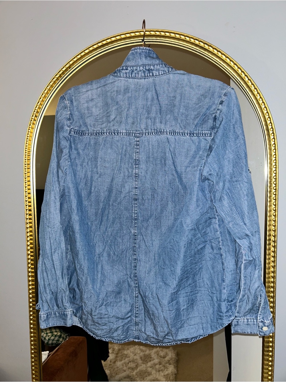 Quince Light Denim Shirt Jacket in Faded Blue